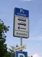 Wohnmobil Stellplatz Hinweisschild Altötting